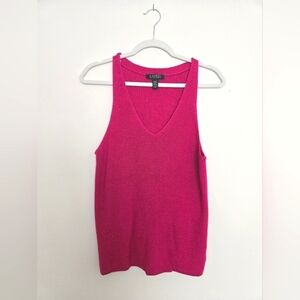 Ralph Lauren Pink Sleeveless 100% Cotton Tank Top | Size M